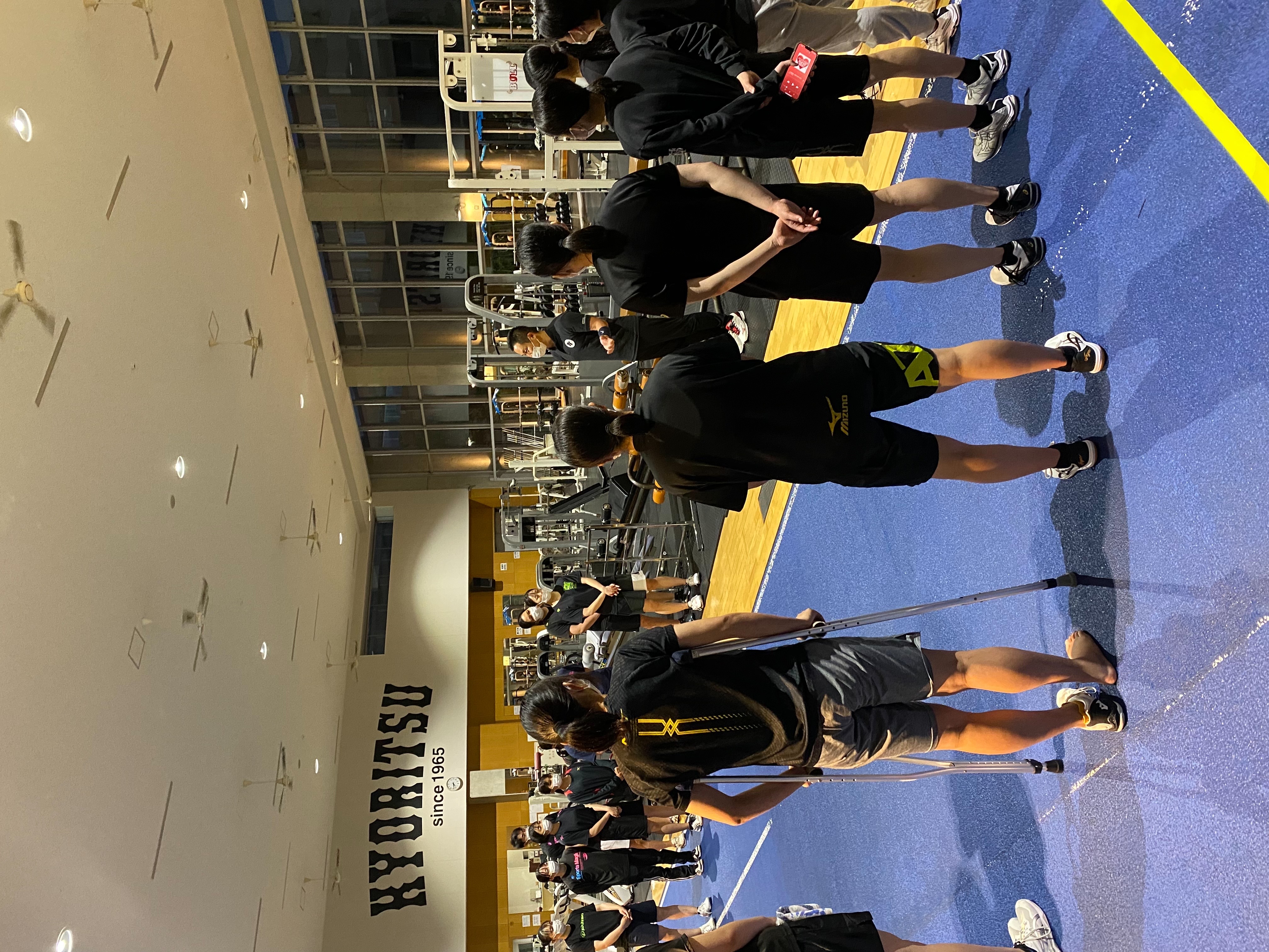 Training instruction in a gymnasium